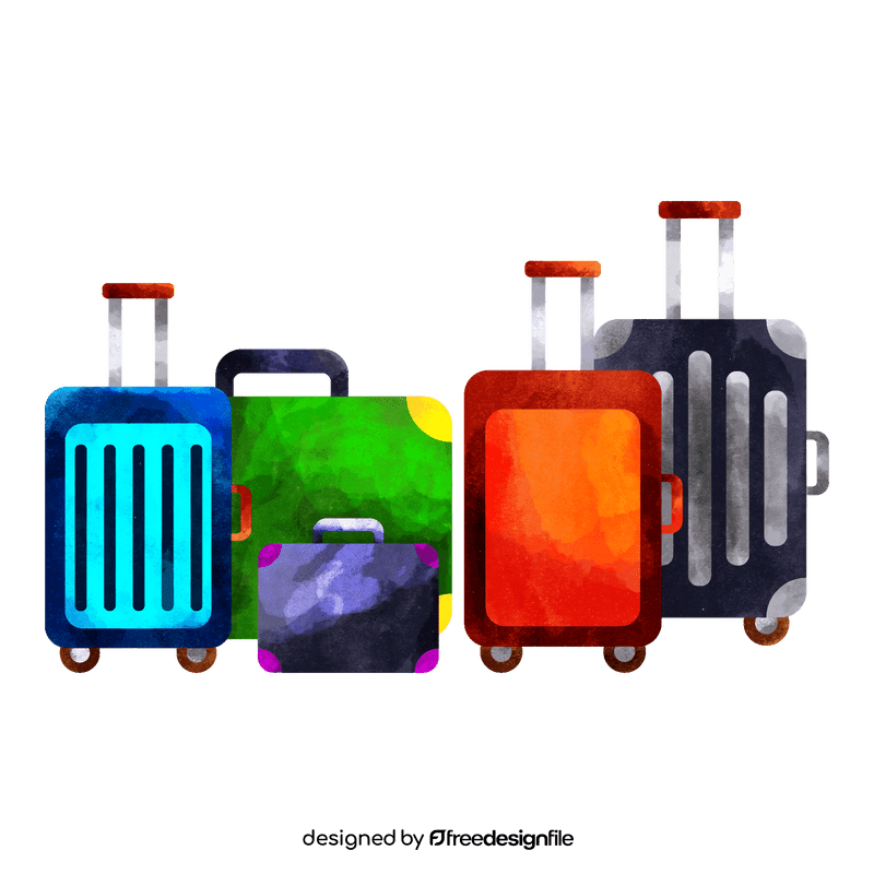 Suitcases clipart