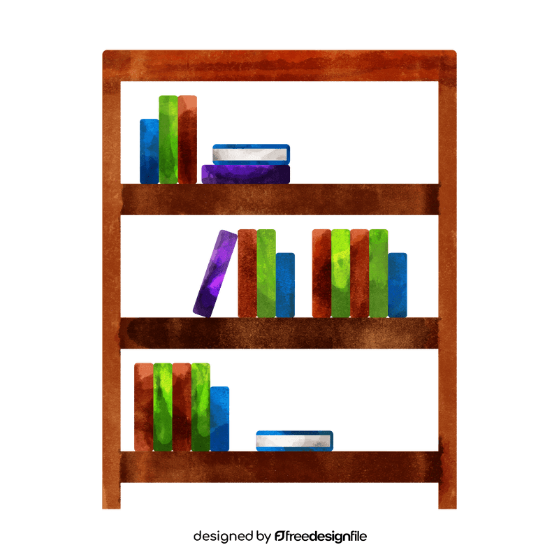 Bookshelf clipart