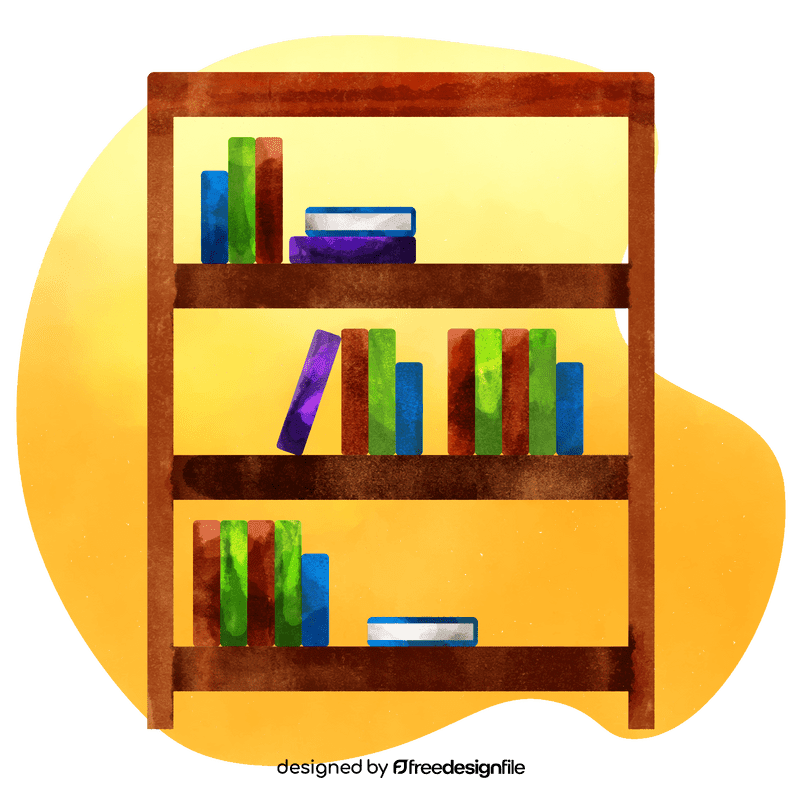 Bookshelf vector