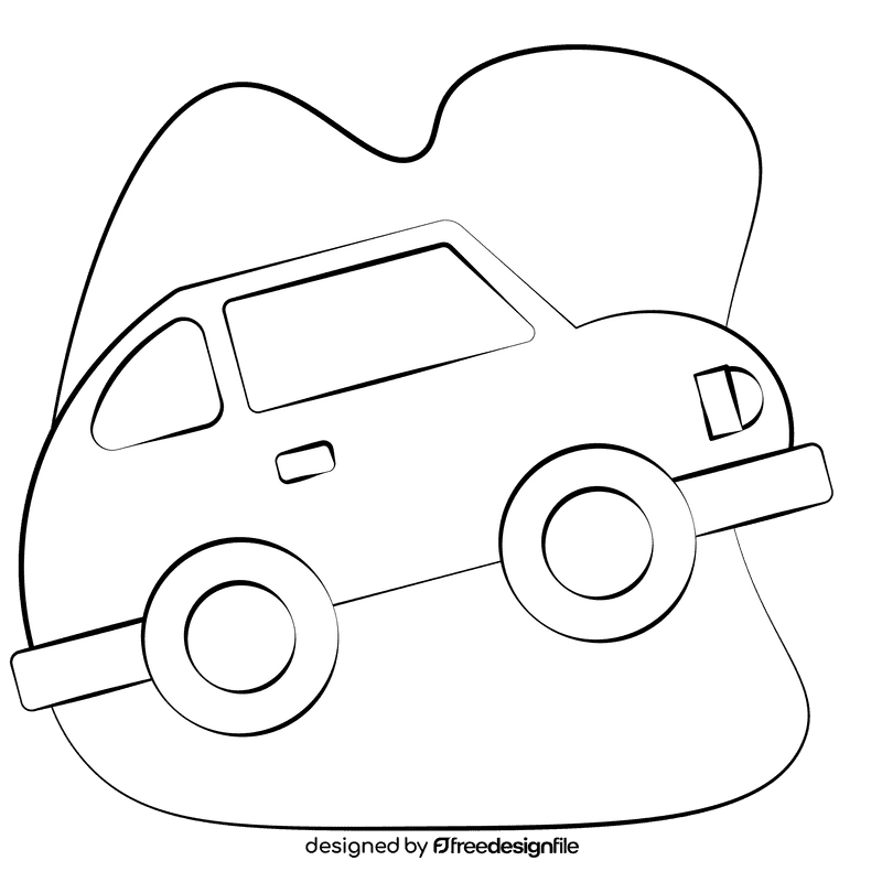 Car black and white clipart