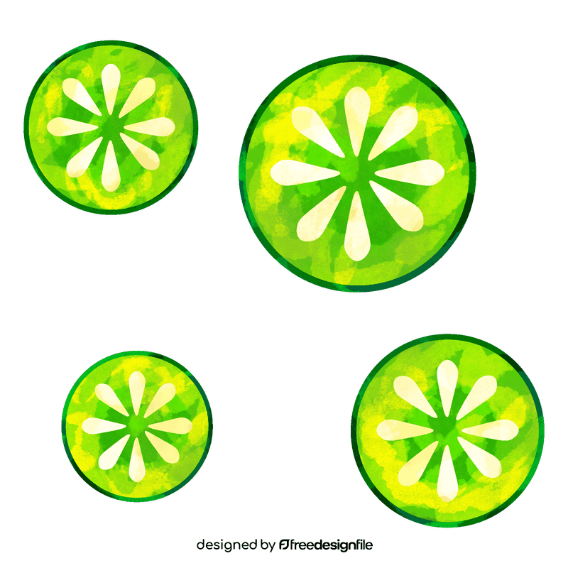 Cucumber slices clipart