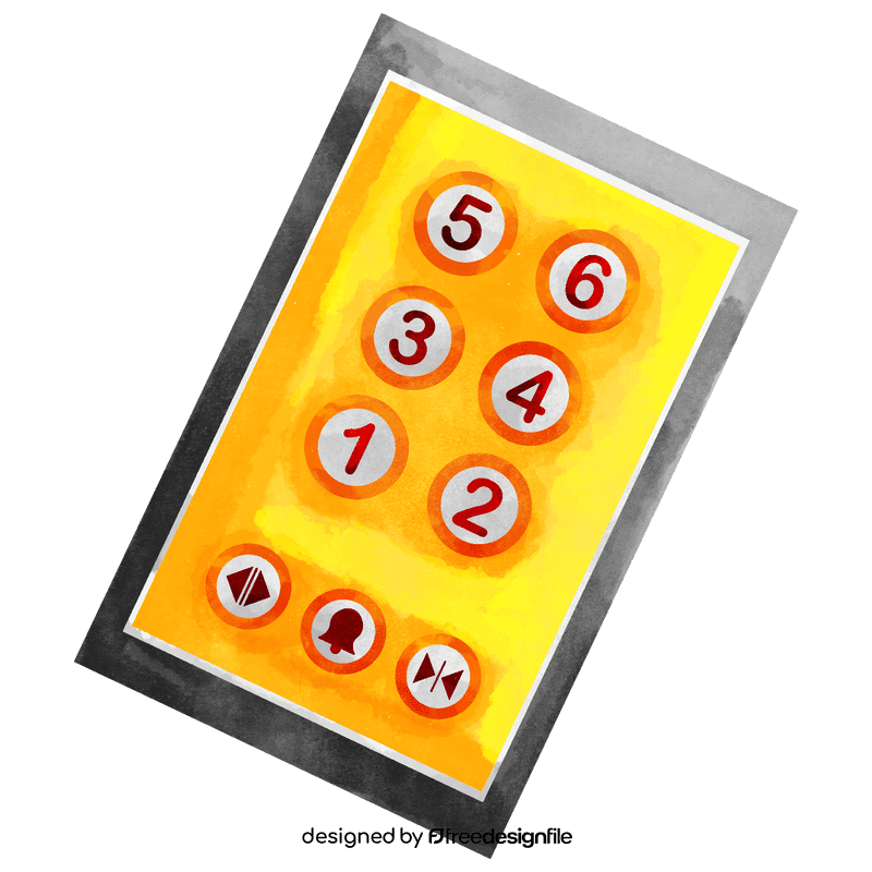 Elevator buttons clipart