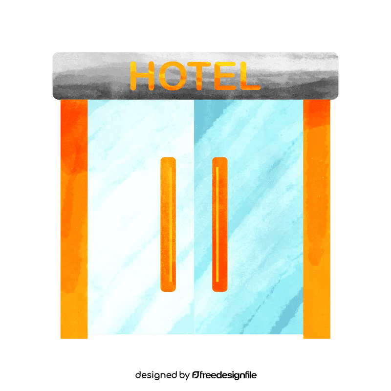 Hotel entrance clipart