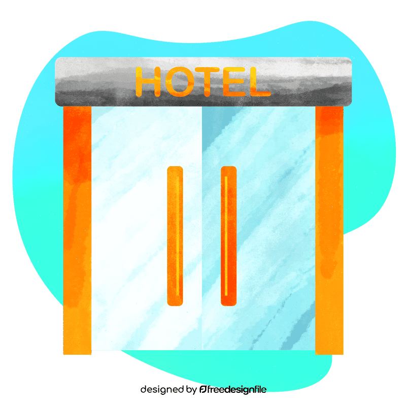 Hotel entrance vector