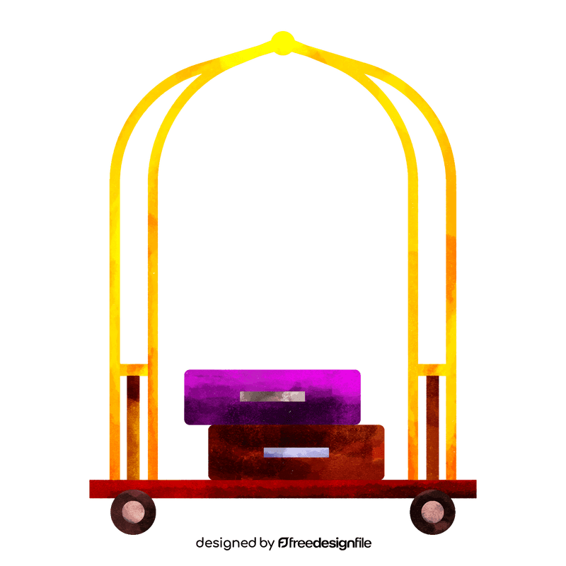 Luggage cart clipart