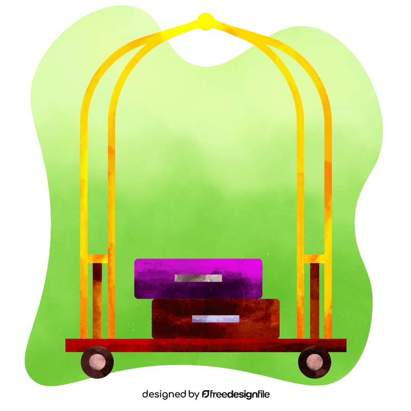 Luggage cart vector