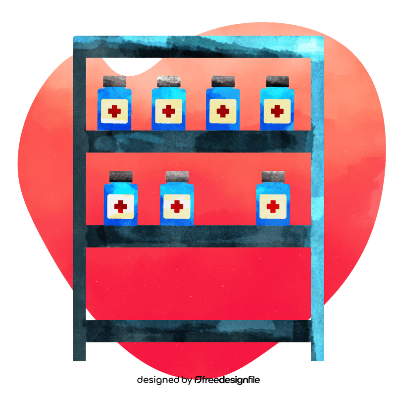 Medicine rack vector