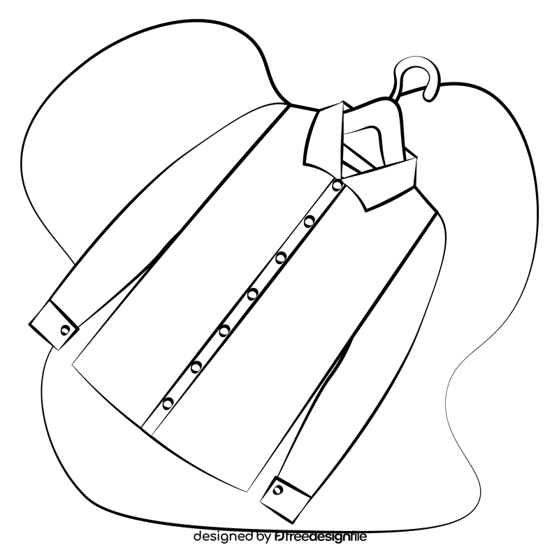 Shirt black and white clipart