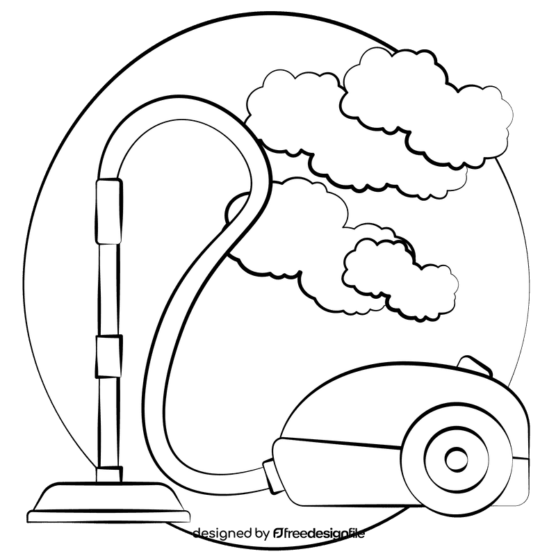 Common vacuum black and white clipart