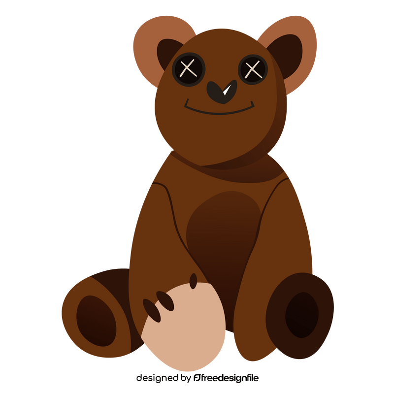 Cute bear toy clipart