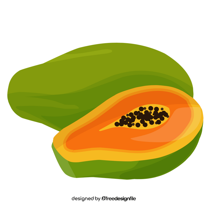 Papaya healthy fruit clipart