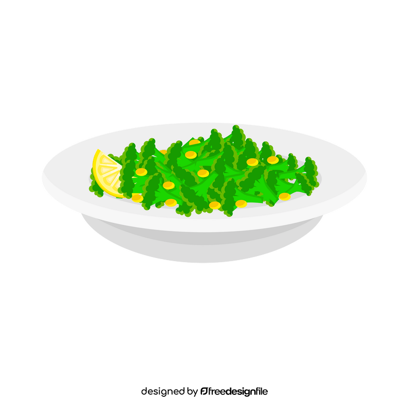 Broccoli corn salad clipart
