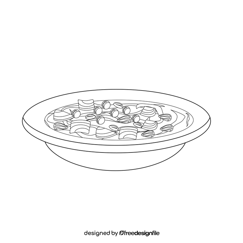 Oatmeal black and white clipart