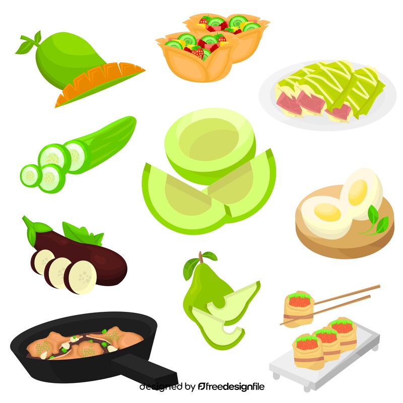 Ketogenic diet products vector