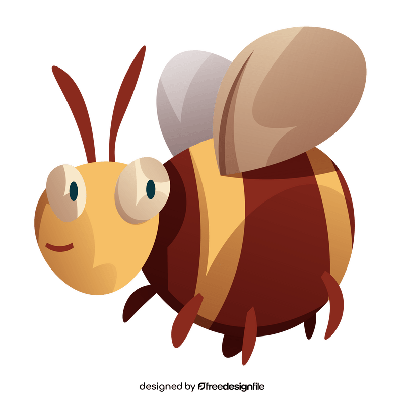 Cute bee cartoon clipart