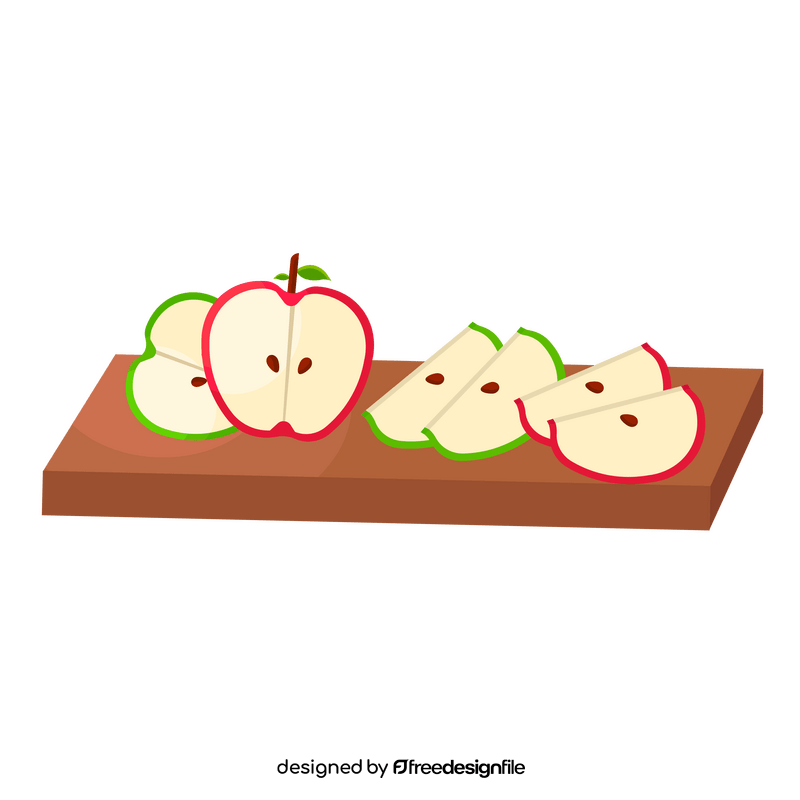 Vegetarian Food Apple slices clipart