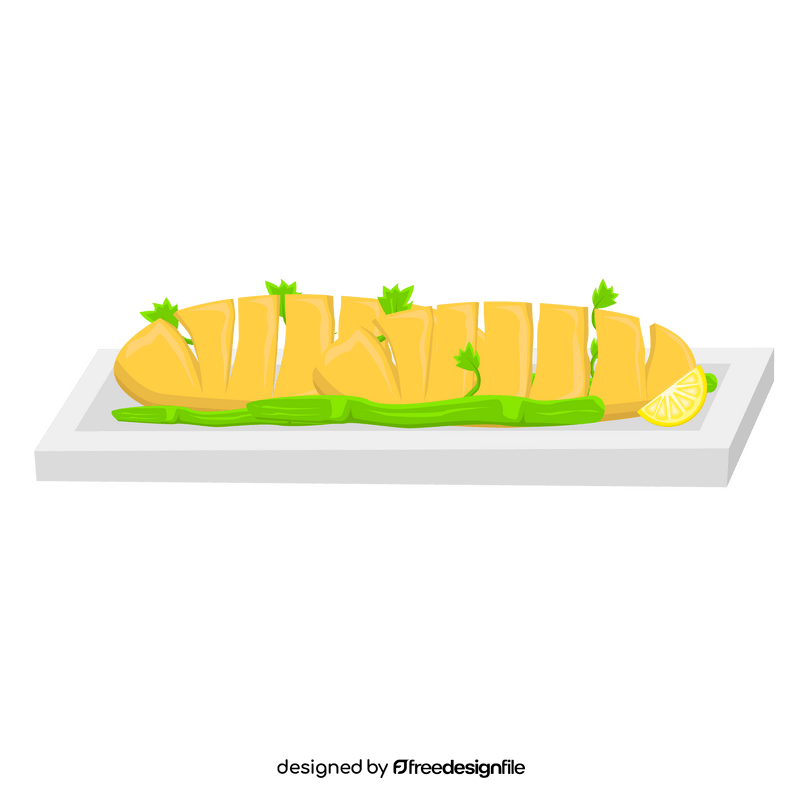 Vegetarian Food Hasselback potatoes clipart