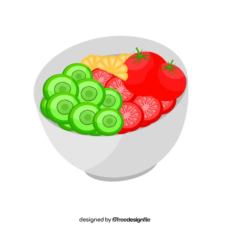 Vegetarian Food Tomato kiwi salad clipart