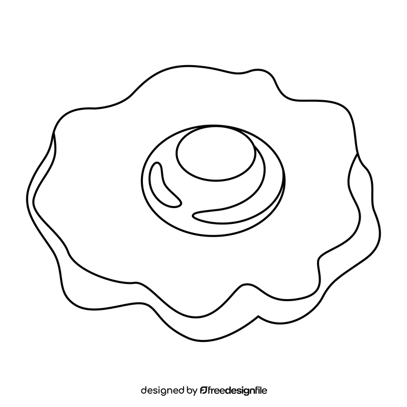 Egg healthy food black and white clipart