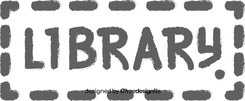 Library stamp black and white clipart