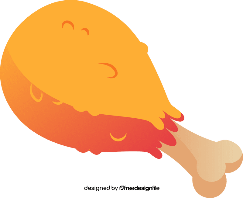 Fried chicken leg clipart