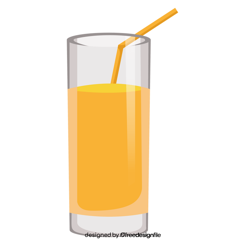 Orange juice healthy food clipart