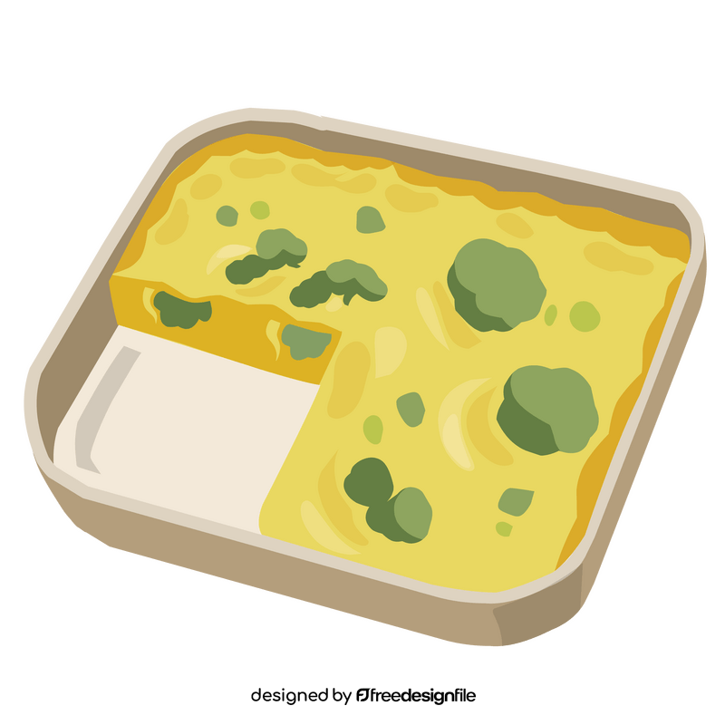 Broccoli cheese bake clipart