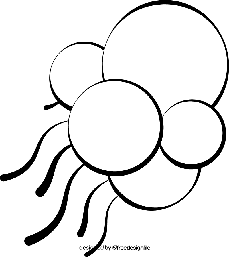 Bacteria black and white clipart