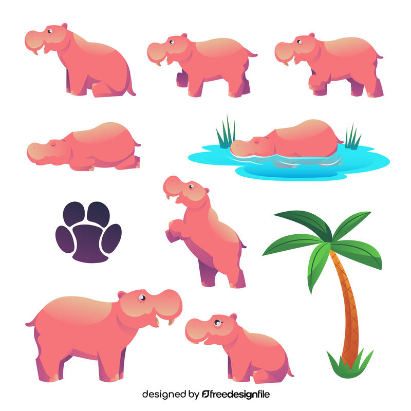 Hippo set vector