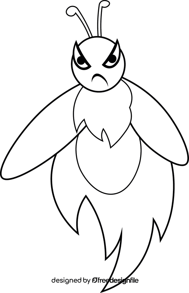 Firefly black and white clipart
