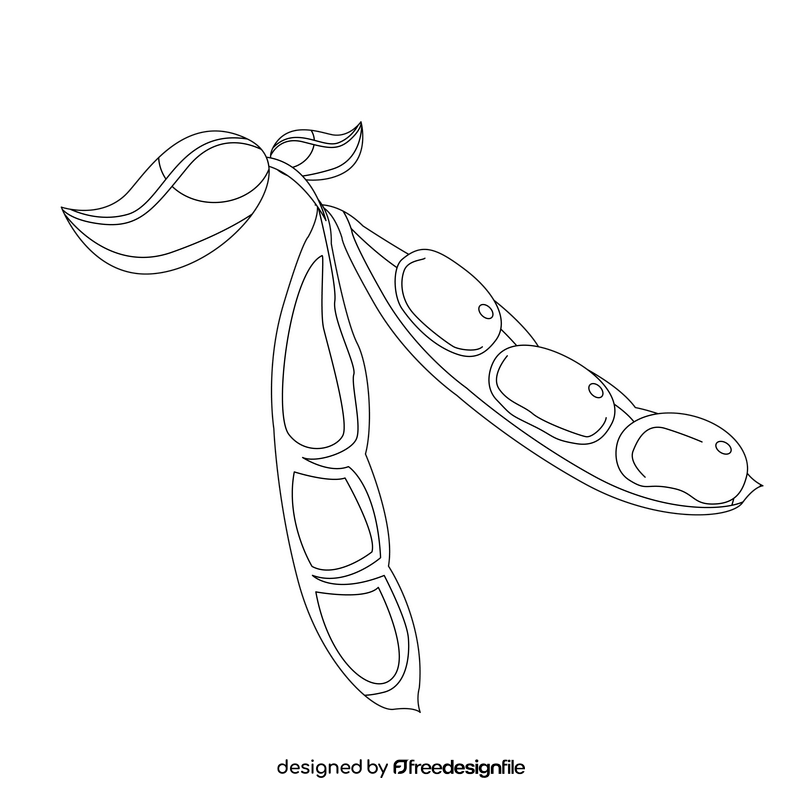 Soybean black and white clipart