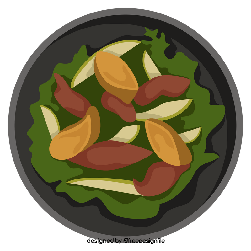 Keto Diet Avocado Bacon Salad clipart