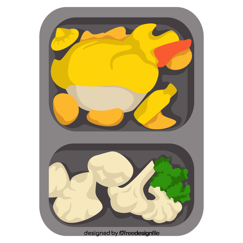 Keto Diet Cheesy Chicken and Rice meal clipart