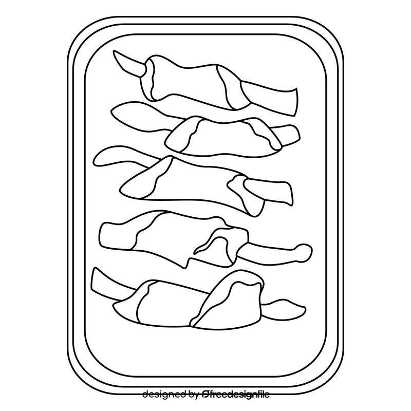 Keto Diet meal Prosciutto Wrapped Asparagus black and white clipart
