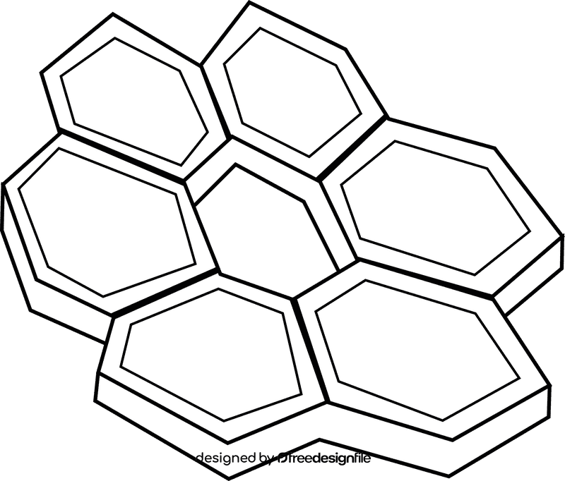 Beehive Honeycomb black and white clipart
