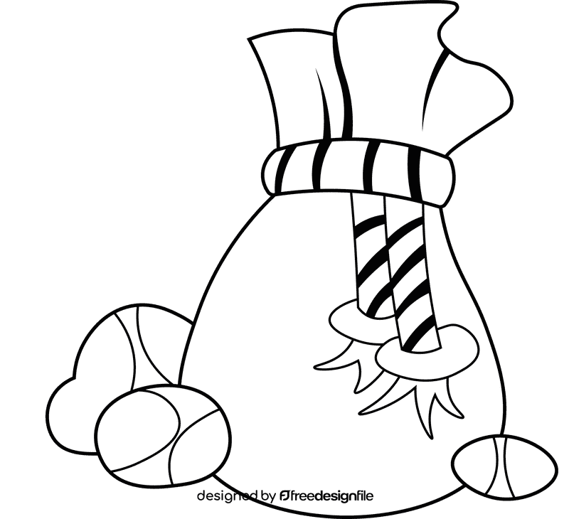 Coal Bag black and white clipart