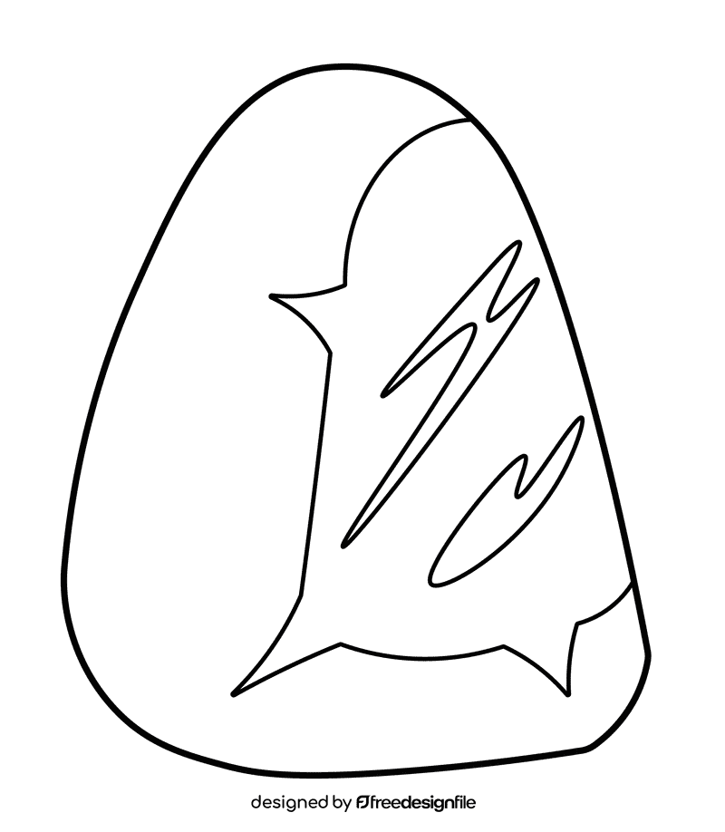 Coal black and white clipart