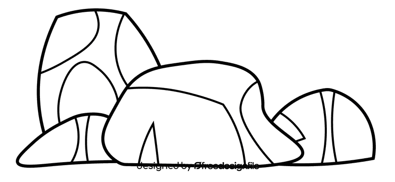 Coal Heap black and white clipart