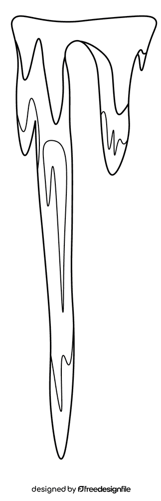 Icicles black and white clipart