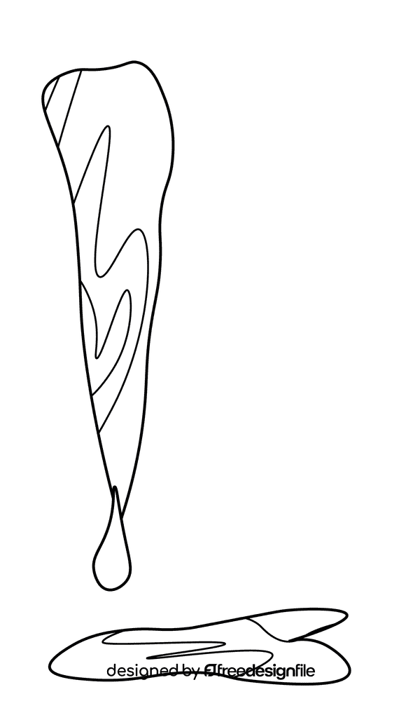 Icicles Melting black and white clipart