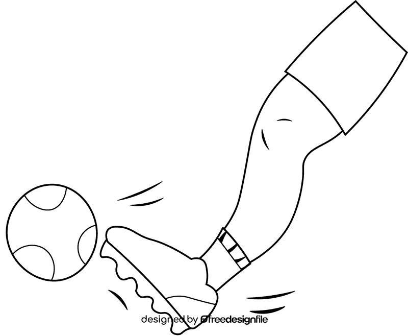 Knee Socker black and white clipart