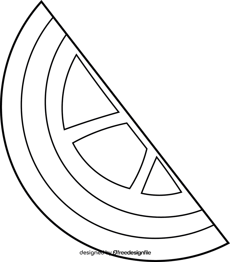 Lime Piece black and white clipart