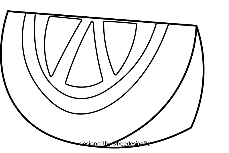 Lime Piece black and white clipart