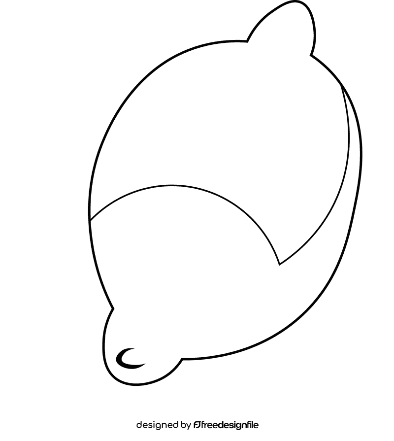 Lime Whole black and white clipart
