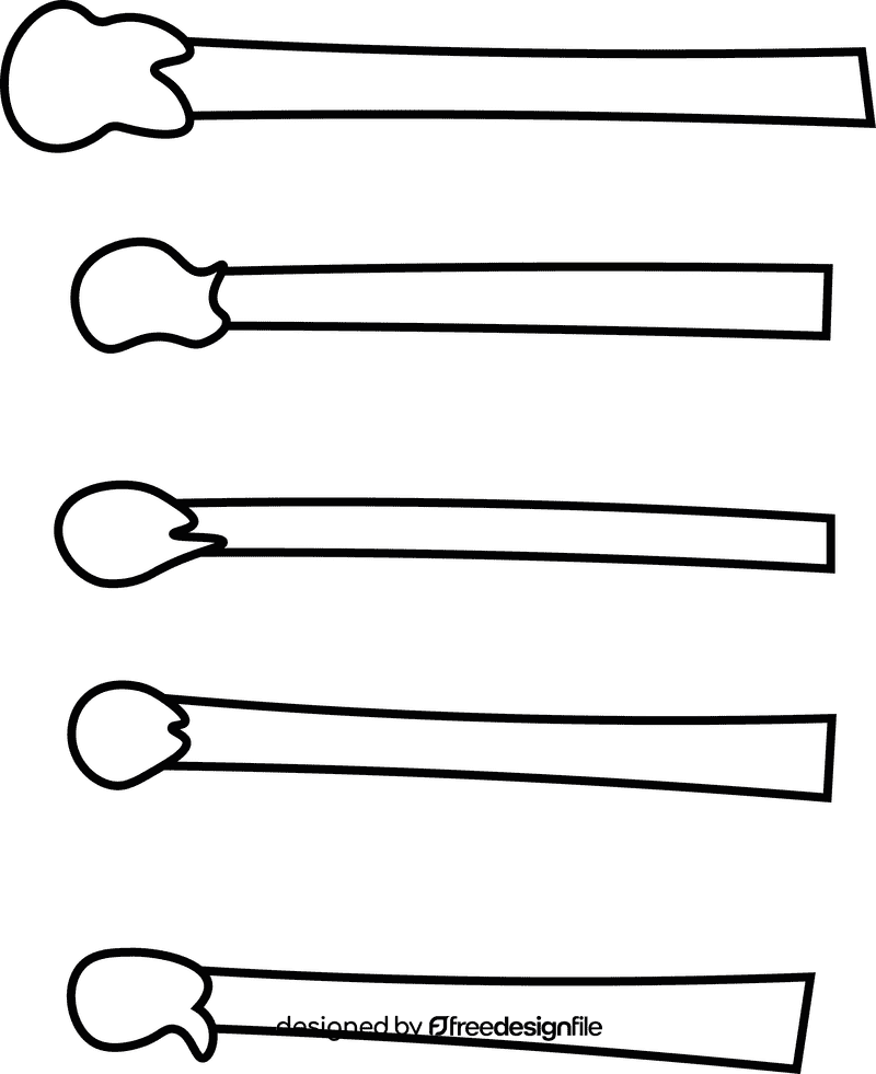 Matches Matches black and white clipart