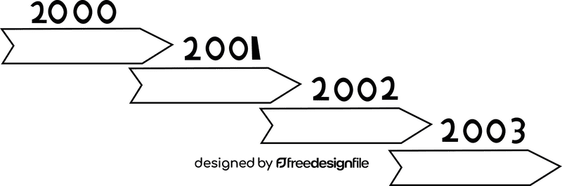 Timeline Marks black and white clipart