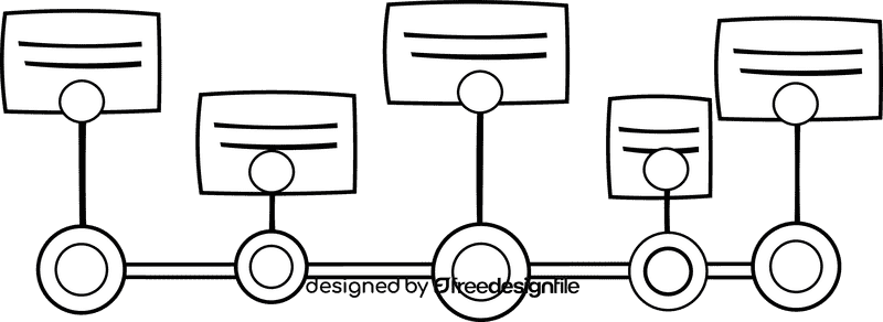 Timeline Notes black and white clipart