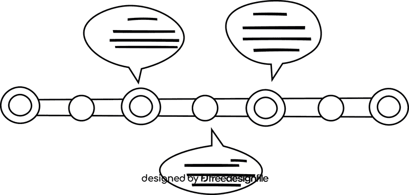 Timeline Notes black and white clipart