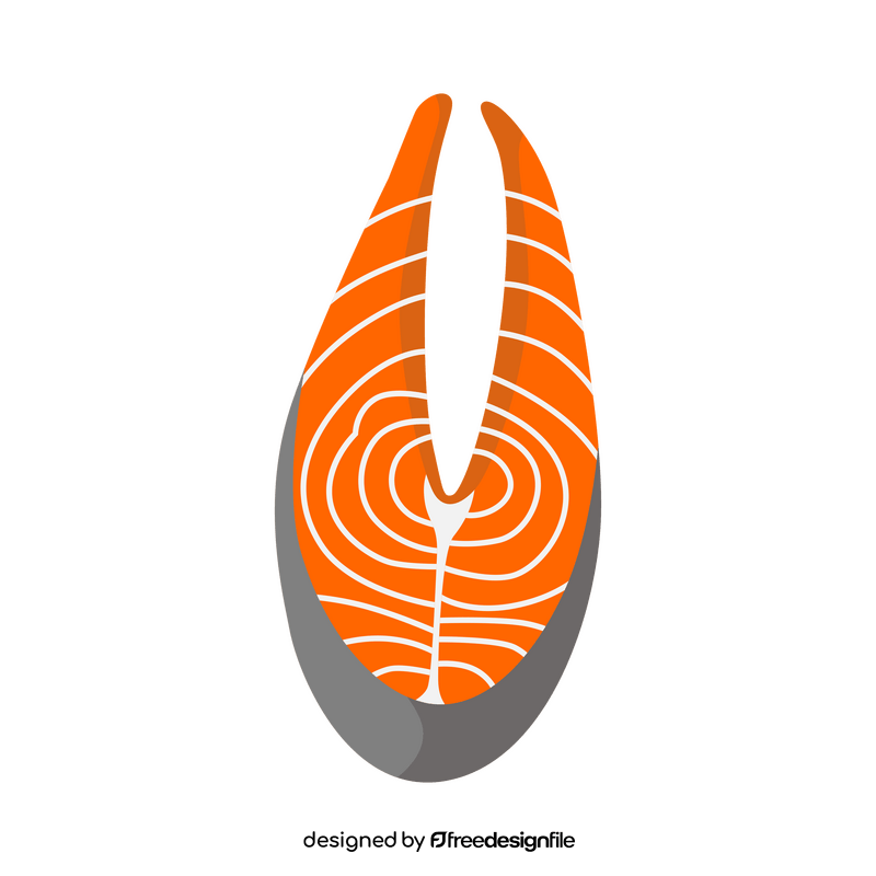 Slice of salmon clipart