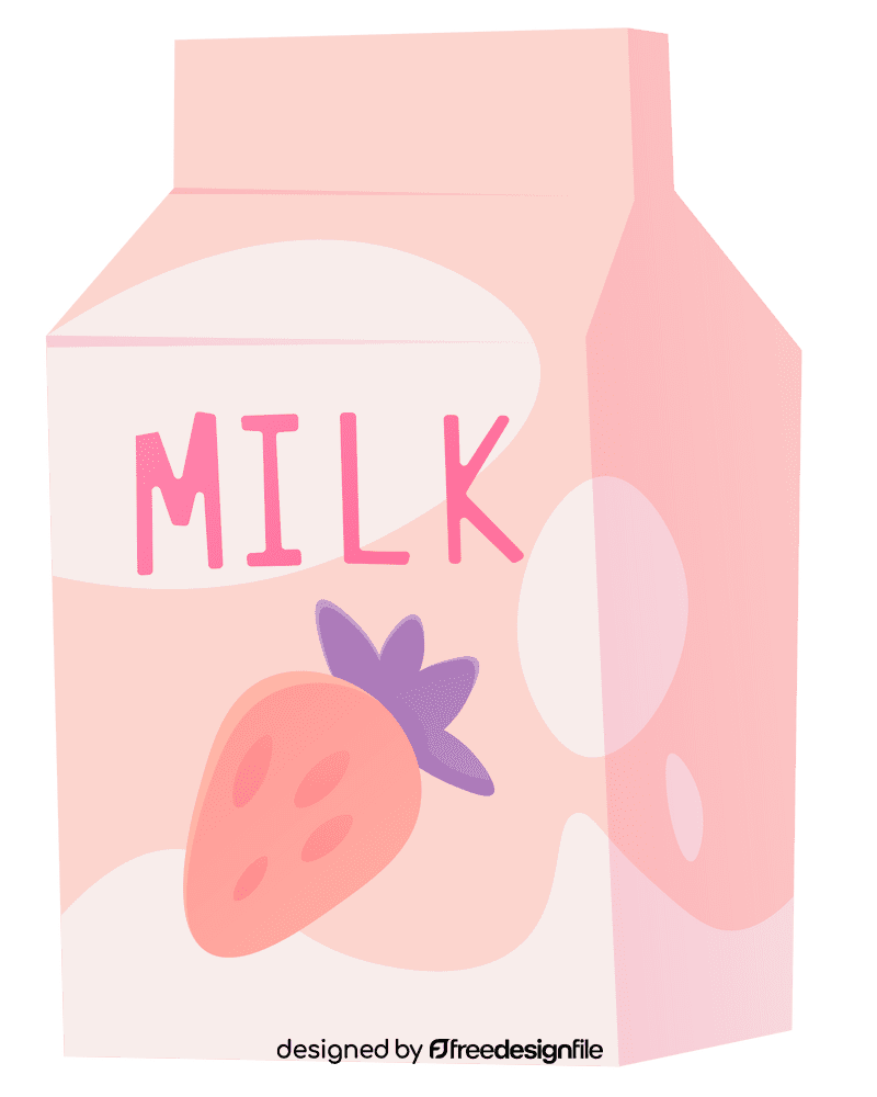 Milk Carton Strawberry clipart